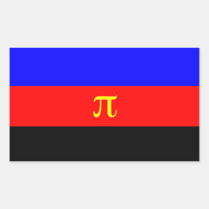 Sticker Rectangulaire Drapeau de la Fierté polyamérale