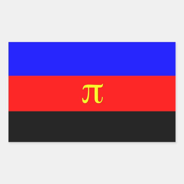 Sticker Rectangulaire Drapeau de la Fierté polyamérale (Devant)