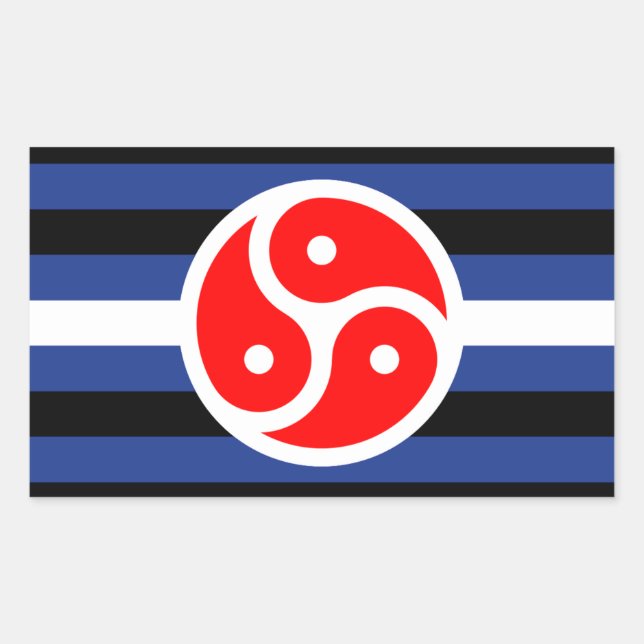 Sticker Rectangulaire Drapeau de la Fierté Pratique en Cuir (Devant)