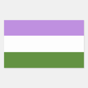 Sticker Rectangulaire Drapeau de la fierté queer