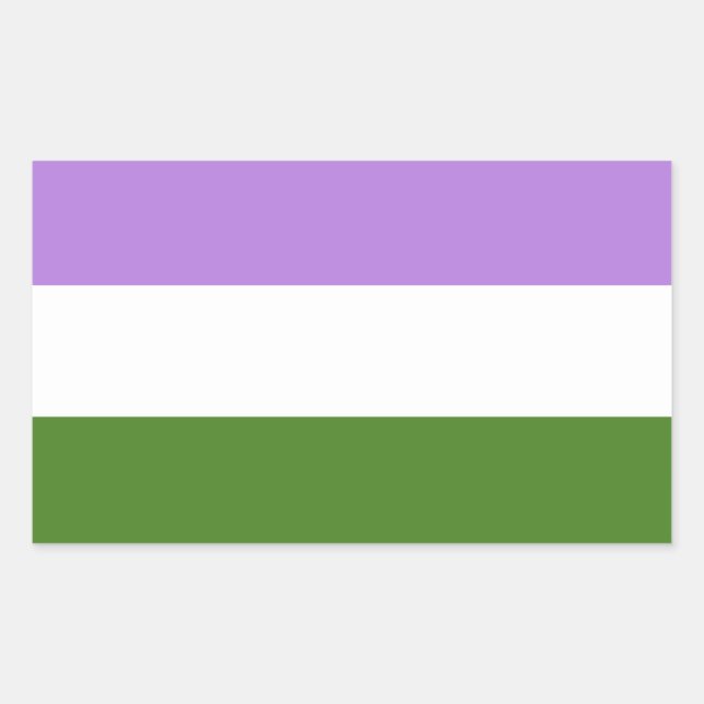 Sticker Rectangulaire Drapeau de la fierté queer (Devant)
