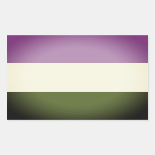 Sticker Rectangulaire Drapeau de la fierté queer (Devant)