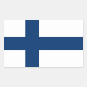 Sticker Rectangulaire Drapeau de la Finlande