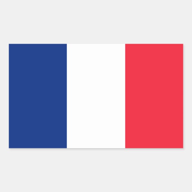 Sticker Rectangulaire Drapeau de la France (Devant)