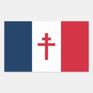 Sticker Rectangulaire Drapeau de la France libre