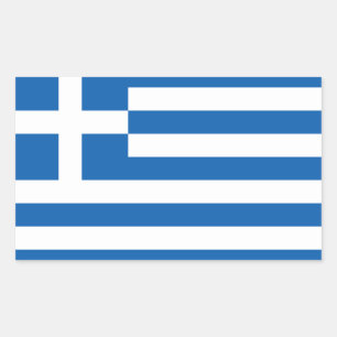 Sticker Rectangulaire Drapeau de la Grèce