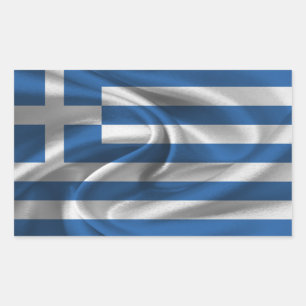 Sticker Rectangulaire Drapeau de la Grèce