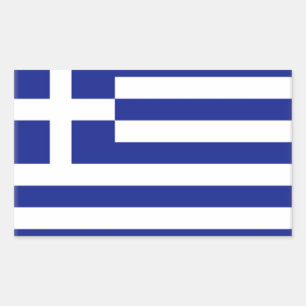 Sticker Rectangulaire Drapeau de la Grèce