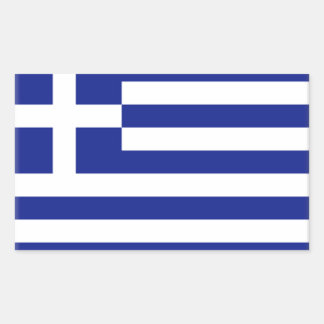 Sticker Rectangulaire Drapeau de la Grèce