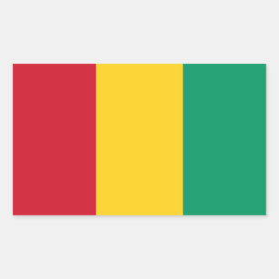 Sticker Rectangulaire Drapeau de la Guinée