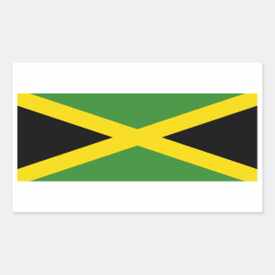 Sticker Rectangulaire Drapeau de la Jamaïque