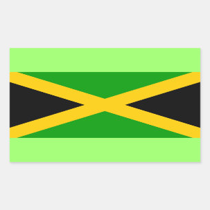 Sticker Rectangulaire Drapeau de la Jamaïque