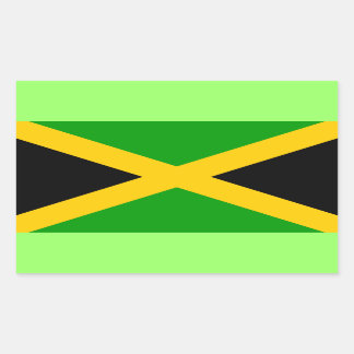Sticker Rectangulaire Drapeau de la Jamaïque