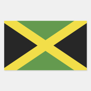 Sticker Rectangulaire Drapeau de la Jamaïque