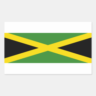 Sticker Rectangulaire Drapeau de la Jamaïque
