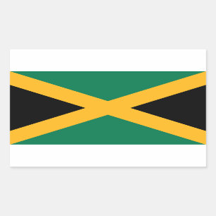 Sticker Rectangulaire Drapeau de la Jamaïque
