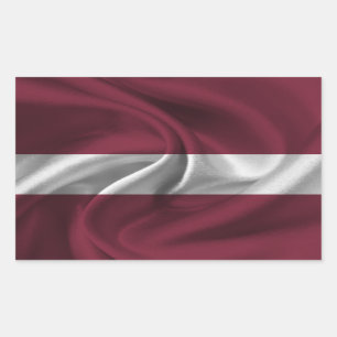 Sticker Rectangulaire Drapeau de la Lettonie