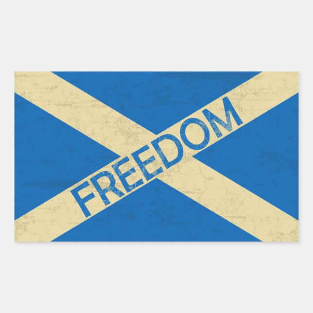 Sticker Rectangulaire Drapeau de la liberté écossaise (Devant)