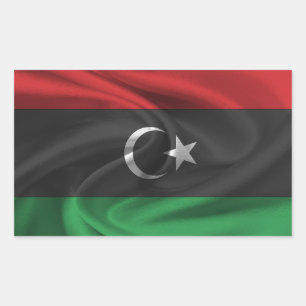 Sticker Rectangulaire Drapeau de la Libye