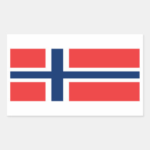 Sticker Rectangulaire Drapeau de la Norvège