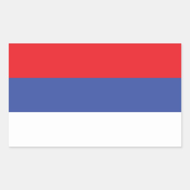 Sticker Rectangulaire Drapeau de la Republika Srpska (Devant)