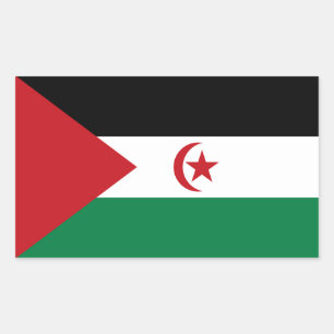 Sticker Rectangulaire Drapeau de la République arabe sahraouie démocrati