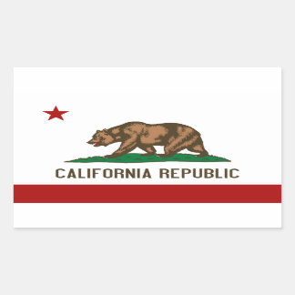 Sticker Rectangulaire Drapeau de la République de Californie