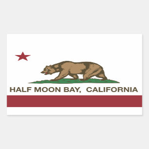 Sticker Rectangulaire Drapeau de la République de Californie - Baie de l
