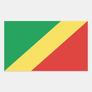 Sticker Rectangulaire Drapeau de la République du Congo