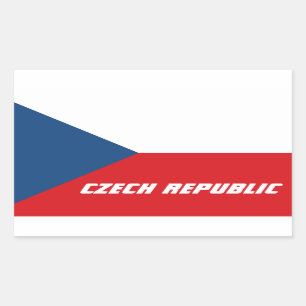 Sticker Rectangulaire Drapeau de la République tchèque