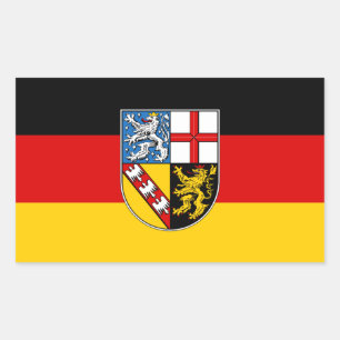 Sticker Rectangulaire Drapeau de la Sarre