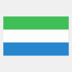 Sticker Rectangulaire Drapeau de la Sierra Leone