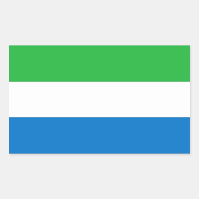 Sticker Rectangulaire Drapeau de la Sierra Leone (Devant)