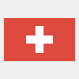 Sticker Rectangulaire Drapeau de la Suisse