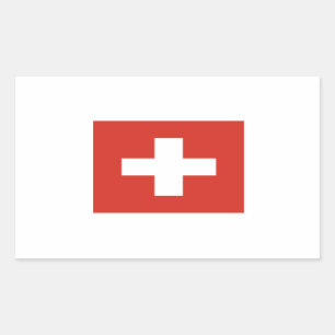 Sticker Rectangulaire Drapeau de la Suisse