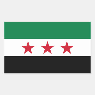 Sticker Rectangulaire Drapeau de la Syrie