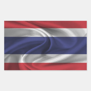 Sticker Rectangulaire Drapeau de la Thaïlande