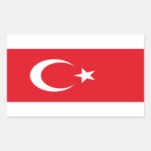 Sticker Rectangulaire Drapeau de la Turquie