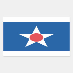 Sticker Rectangulaire Drapeau de la ville d'Asahikawa préfecture de Hokk