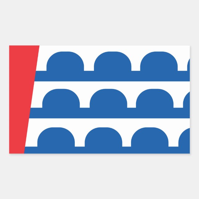 Sticker Rectangulaire Drapeau de la ville de Des Moines (Devant)