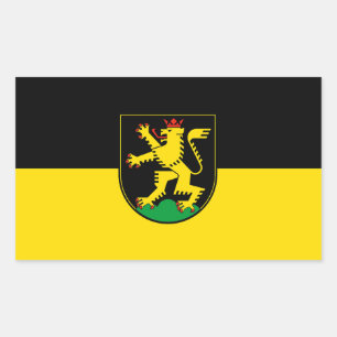 Sticker Rectangulaire Drapeau de la ville de Heidelberg Allemagne symbol