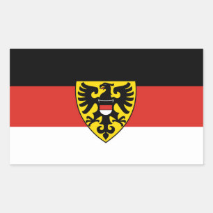 Sticker Rectangulaire drapeau de la ville de Reutlingen allemagne symbol