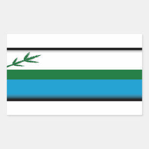Sticker Rectangulaire Drapeau de Labrador (Canada)
