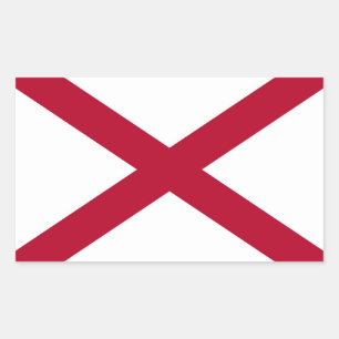 Sticker Rectangulaire Drapeau de l'Alabama