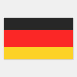Sticker Rectangulaire Drapeau de l'Allemagne
