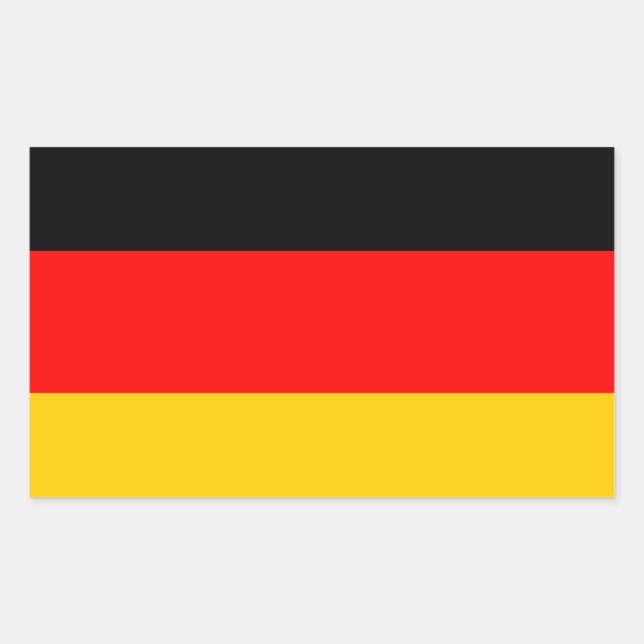 Sticker Rectangulaire Drapeau de l'Allemagne (Devant)
