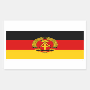 Sticker Rectangulaire Drapeau de l'Allemagne de l'Est FOUR