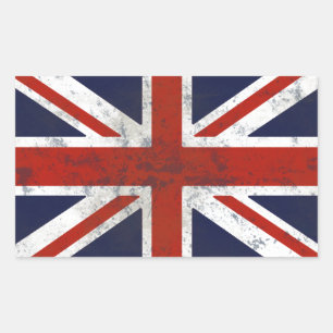 STICKER RECTANGULAIRE DRAPEAU DE L'ANGLETERRE