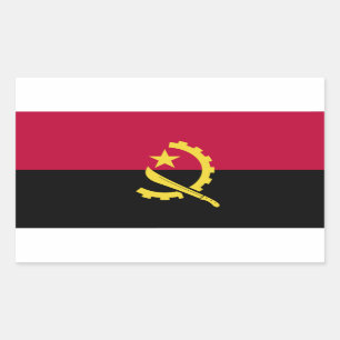 Sticker Rectangulaire Drapeau de l'Angola