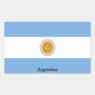 Sticker Rectangulaire Drapeau de l'Argentine